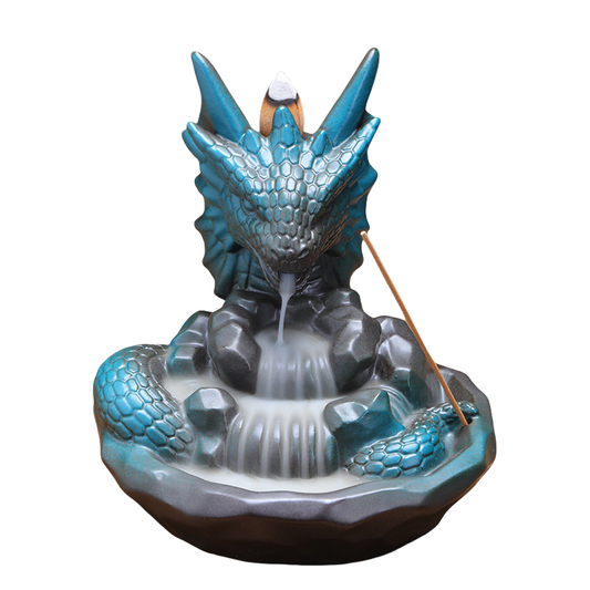 Dragon Design Waterfall Backflow Incense Holder Burner